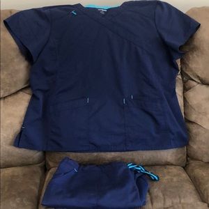 Scrub Star Scrub Set. Top is 3x, Bottom is 2x.